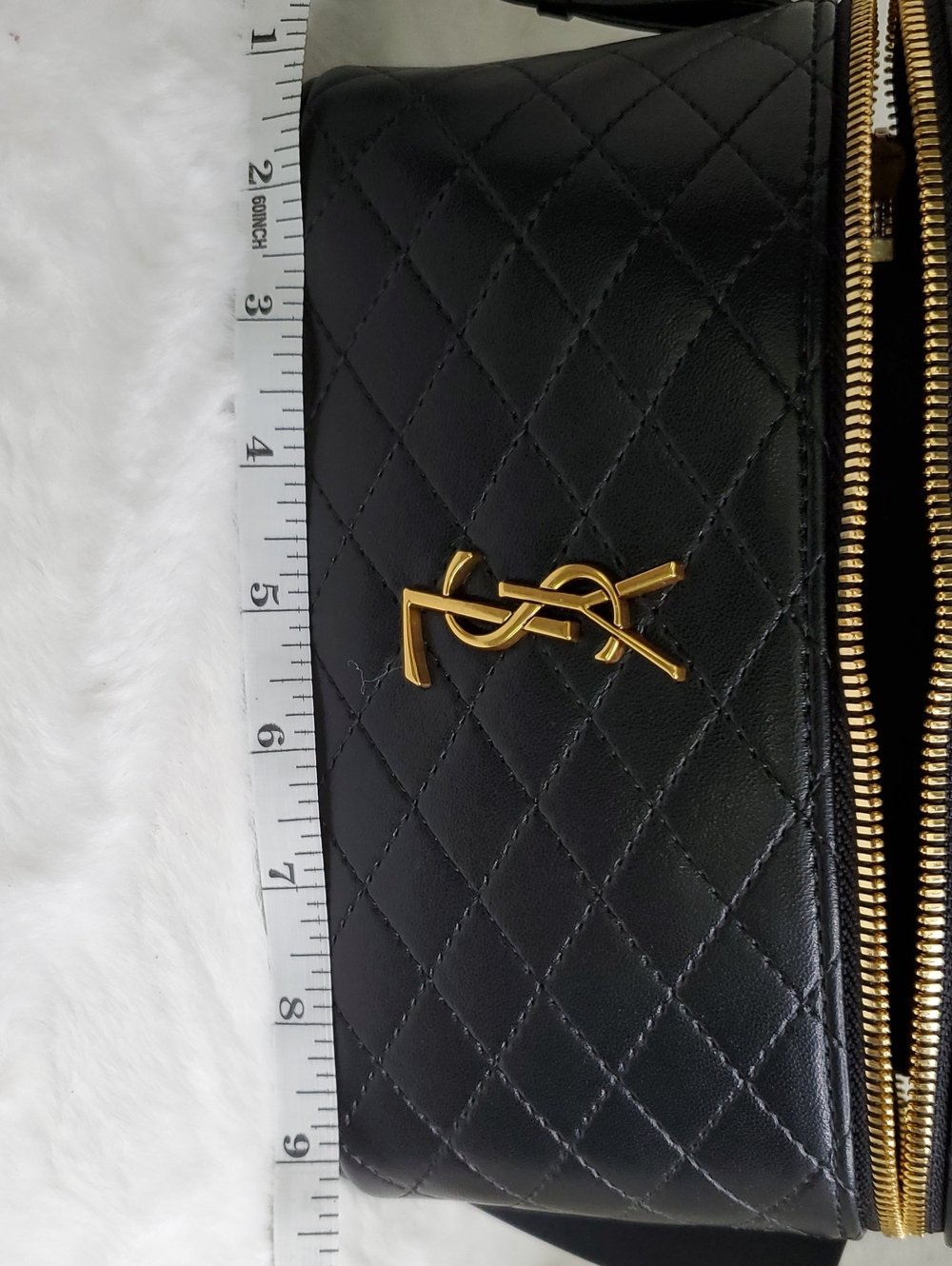YSL Black Quilted Vanity Satchel with Gold Hardware - Picture 12 of 15